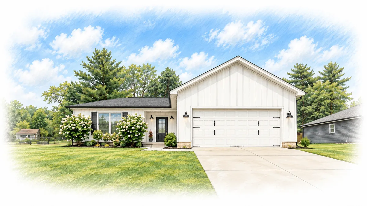 Supplied artistic presentation of 1424 Utica Sellersburg Road